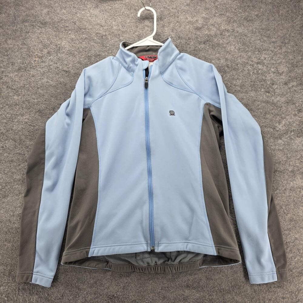 Pearl Izumi Jacket Womens L Blue Basic Jacket Full Zip Pockets Lined Cycling